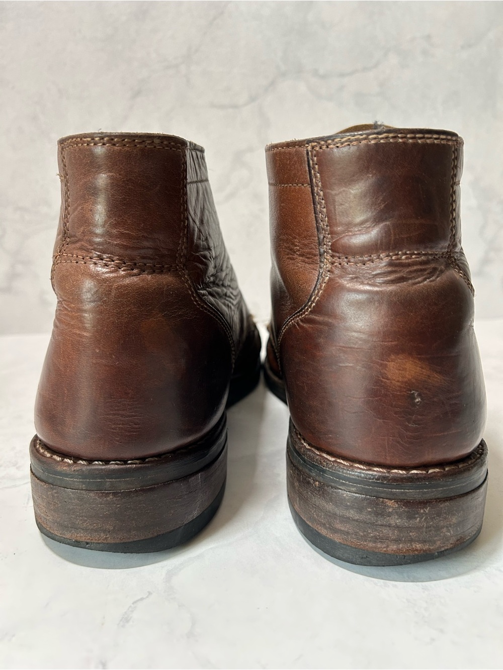 Thursday Boot Company Men’s 11.5 D Brown Leather Cap Toe Lace Up Boots - Picture 8 of 9